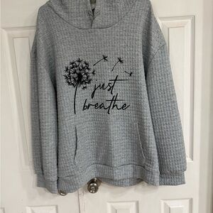 Gray Hooded Sweatshirt with cute design
